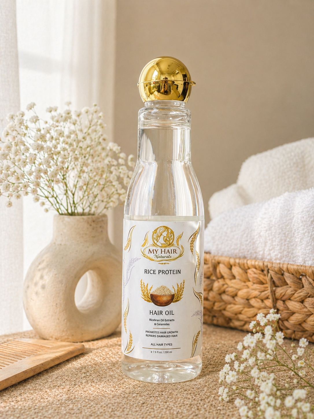MYHAIR naturals rice water anti hairfall oil